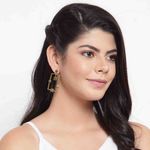 Buy Ferosh Aakriti Oxidized Golden Rectangular Dangler Earrings - Purplle