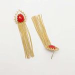 Buy Ferosh Red Gold Shower Dangler Earrings - Purplle