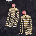 Buy Ferosh Anika Coral Chain Tassel Earrings - Purplle