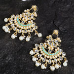 Buy Ferosh Maulik Turquoise Pearl Charm Ethnic Earrings - Purplle