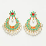 Buy Ferosh Aarya Pearl-Charm Chandbali Earrings - Purplle
