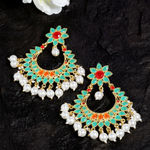 Buy Ferosh Aarya Pearl-Charm Chandbali Earrings - Purplle