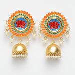 Buy Ferosh Athmika Kamal Jhumki Earrings - Purplle