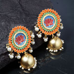 Buy Ferosh Athmika Kamal Jhumki Earrings - Purplle