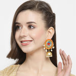 Buy Ferosh Athmika Kamal Jhumki Earrings - Purplle
