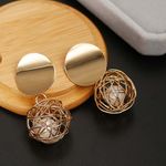 Buy Ferosh Althea Pearl Golden Drop Earrings - Purplle