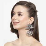 Buy Ferosh Mayurika Oxidised Ethnic Earrings - Purplle