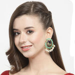 Buy Ferosh Aparna Turquoise Artistic Peacock Earrings - Purplle