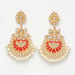 Buy Ferosh Mehar Red Pearl Ethnic Earrings - Purplle