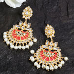 Buy Ferosh Mehar Red Pearl Ethnic Earrings - Purplle