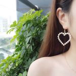 Buy Ferosh Ophelia Pearl Heart Drop Earrings - Purplle