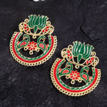 Buy Ferosh Mahira Artistic Ethnic Earrings - Purplle