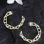 Buy Ferosh Rurik Golden Half-Hoop Earrings - Purplle