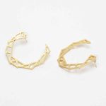 Buy Ferosh Rurik Golden Half-Hoop Earrings - Purplle