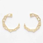 Buy Ferosh Rurik Golden Half-Hoop Earrings - Purplle