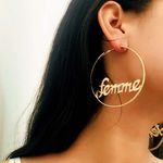 Buy Ferosh Femme Hoop Earrings - Purplle