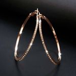 Buy Ferosh Classy Rose Gold Hoop Earrings - Purplle