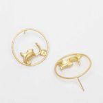 Buy Ferosh Gold Scooter Hoop Earrings - Purplle