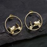 Buy Ferosh Gold Scooter Hoop Earrings - Purplle