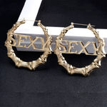 Buy Ferosh Ailsa Sexy Golden Hoop Earrings - Purplle