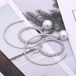 Buy Ferosh Oishi Silver Pearl Loop Earrings - Purplle