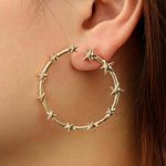 Buy Ferosh Star Hoop Earrings - Purplle