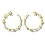 Buy Ferosh Star Hoop Earrings - Purplle