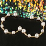 Buy Ferosh Pearls Semi Hoop Earrings - Purplle