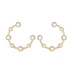 Buy Ferosh Pearls Semi Hoop Earrings - Purplle