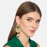 Buy Ferosh Phiroza Golden Jhumki Earrings - Purplle