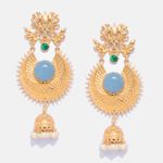Buy Ferosh Phiroza Golden Jhumki Earrings - Purplle