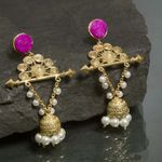 Buy Ferosh Gold Fiza Indo-Western Earrings - Purplle