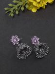 Buy Ferosh Dainty Oxidized Blush Jhumkas - Purplle