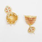 Buy Ferosh Kanak Meenakari Jhumka Earrings - Purplle