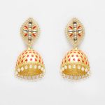 Buy Ferosh Kanak Meenakari Jhumka Earrings - Purplle