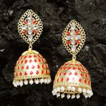 Buy Ferosh Kanak Meenakari Jhumka Earrings - Purplle