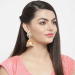 Buy Ferosh Kanak Meenakari Jhumka Earrings - Purplle