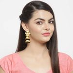Buy Ferosh Arunya Floral Gold Double Jhumka Earrings - Purplle