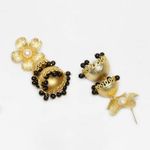 Buy Ferosh Arunya Floral Gold Double Jhumka Earrings - Purplle