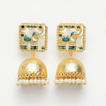Buy Ferosh Iravathi Gold-Pearl Jhumka Earrings - Purplle