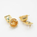 Buy Ferosh Iravathi Gold-Pearl Jhumka Earrings - Purplle