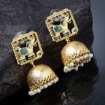 Buy Ferosh Iravathi Gold-Pearl Jhumka Earrings - Purplle