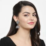 Buy Ferosh Nitya Face Oxidized Silver Ethnic Earrings - Purplle
