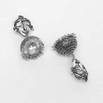 Buy Ferosh Nitya Face Oxidized Silver Ethnic Earrings - Purplle