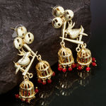 Buy Ferosh Nitika Gold Jhumka Earrings - Purplle