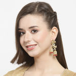 Buy Ferosh Nitika Gold Jhumka Earrings - Purplle