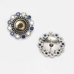 Buy Ferosh Blue Gem Stones Embellished Stud Earrings - Purplle