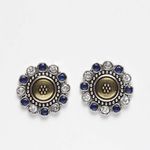 Buy Ferosh Blue Gem Stones Embellished Stud Earrings - Purplle