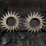 Buy Ferosh Jyotsna Radiant Oxidized Silver Statement Earrings - Purplle