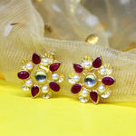 Buy Ferosh Red Teardrop Pearl Stud Earrings - Purplle